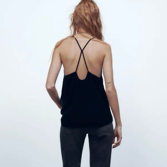 Velvet Effect Loose Tank Top | Zara - Picture 4 of 5